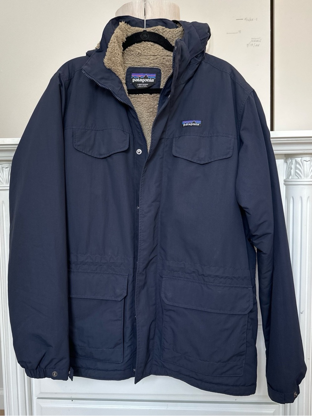 PATAGONIA LINED HOODED JACKET ✨Men’s Size L • Deep Navy